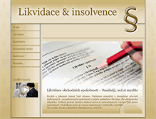 Tablet Screenshot of likvidacefirem.cz